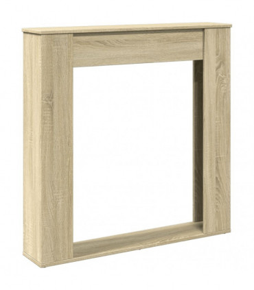 vidaXL Fireplace Surround Sonoma Oak 100x20x100 cm Engineered Wood