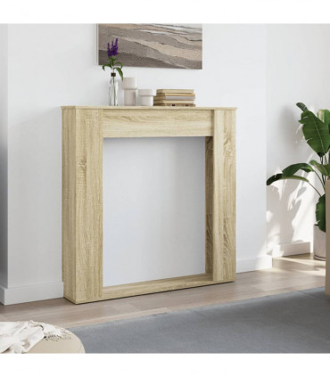 vidaXL Fireplace Surround Sonoma Oak 100x20x100 cm Engineered Wood