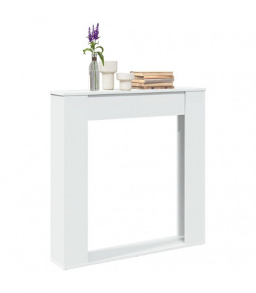 vidaXL Fireplace Surround White 100x20x100 cm Engineered Wood