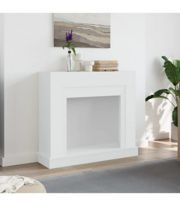 vidaXL Fireplace Surround White 100x30x87.5 cm Engineered Wood
