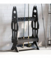vidaXL Fishing Rod Rack for 16 Rods Black