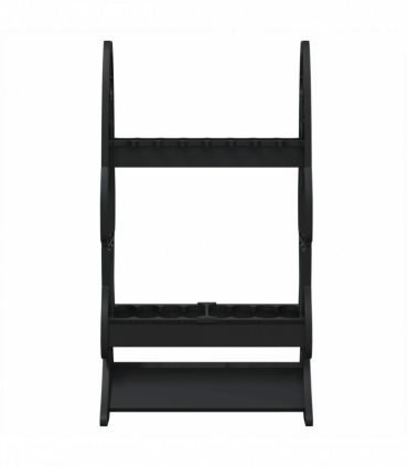 vidaXL Fishing Rod Rack for 16 Rods Black