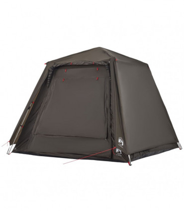 vidaXL Fishing Tent 4-Person Brown Quick Release