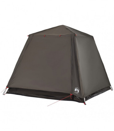 vidaXL Fishing Tent 4-Person Brown Quick Release