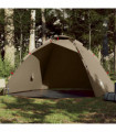 vidaXL Fishing Tent 4-Person Brown Quick Release