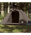 vidaXL Fishing Tent 4-Person Brown Quick Release