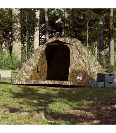 vidaXL Fishing Tent 4-Person Camouflage Quick Release