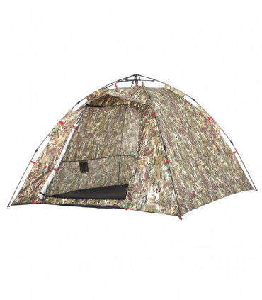 vidaXL Fishing Tent 4-Person Camouflage Quick Release
