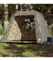 vidaXL Fishing Tent 4-Person Camouflage Quick Release