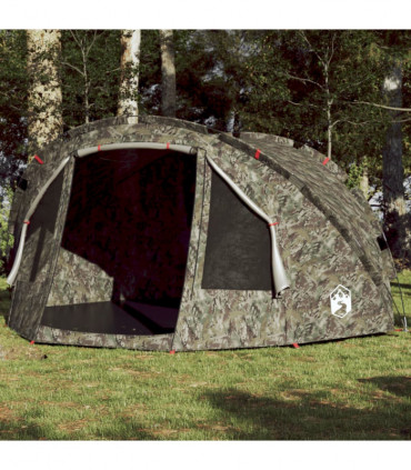 vidaXL Fishing Tent 4-Person Camouflage Waterproof