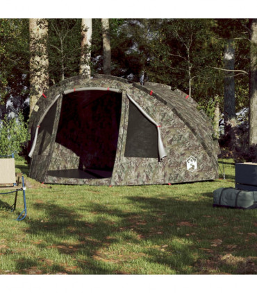 vidaXL Fishing Tent 4-Person Camouflage Waterproof