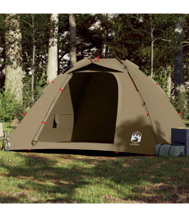 vidaXL Fishing Tent 4-Person Olive Green Quick Release