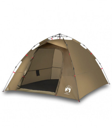 vidaXL Fishing Tent 4-Person Olive Green Quick Release