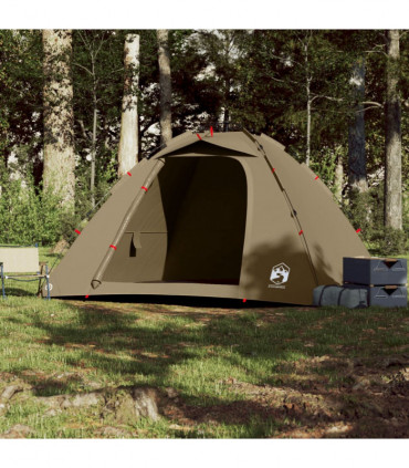 vidaXL Fishing Tent 4-Person Olive Green Quick Release