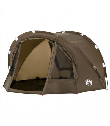vidaXL Fishing Tent 4-Person Olive Green Waterproof