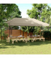 vidaXL Foldable Party Tent Pop-Up Taupe 580x292x315 cm