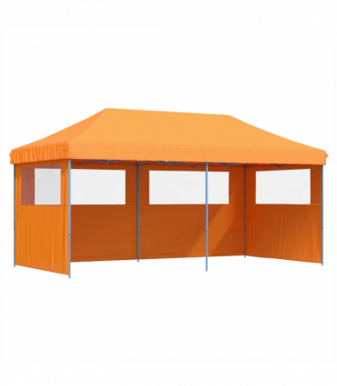 vidaXL Foldable Party Tent Pop-Up with 3 Sidewalls Orange