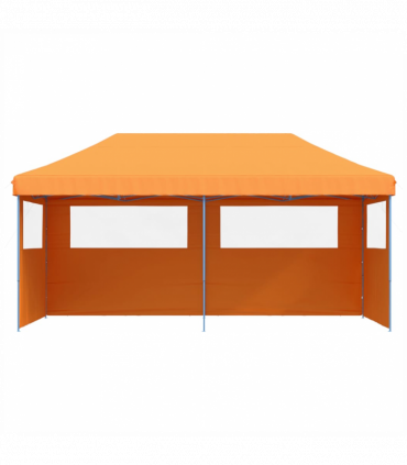 vidaXL Foldable Party Tent Pop-Up with 3 Sidewalls Orange