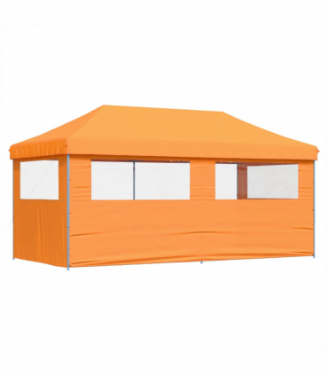 vidaXL Foldable Party Tent Pop-Up with 3 Sidewalls Orange