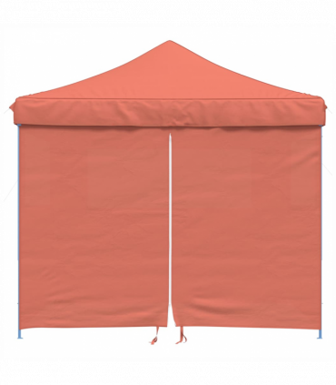 vidaXL Foldable Party Tent Pop-Up with 4 Sidewalls Terracotta