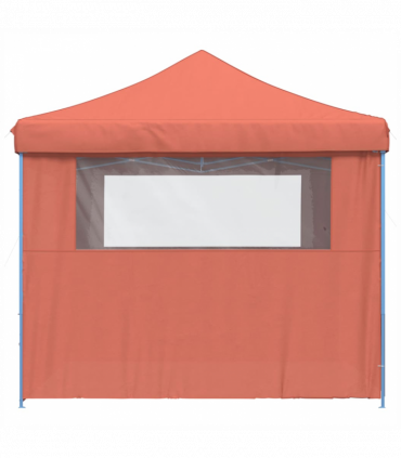 vidaXL Foldable Party Tent Pop-Up with 4 Sidewalls Terracotta