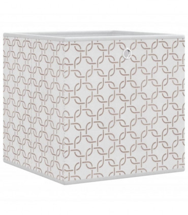 vidaXL Foldable Storage Boxes 4 pcs Cream 32x32x32 cm Non-woven Fabric