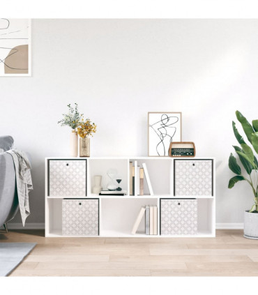 vidaXL Foldable Storage Boxes 4 pcs Cream 32x32x32 cm Non-woven Fabric