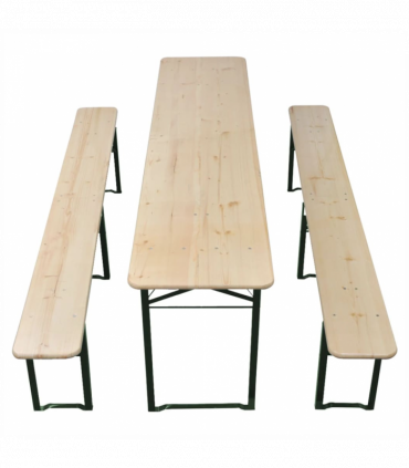 vidaXL Folding Beer Table with 2 Benches 220 cm Fir Wood