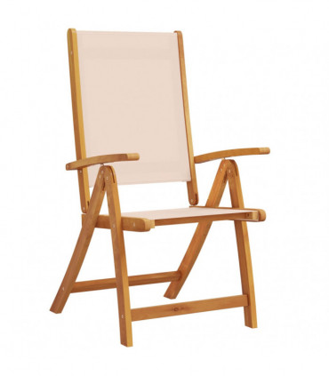 vidaXL Folding Garden Chairs 4 pcs Solid Wood Acacia and Textilene