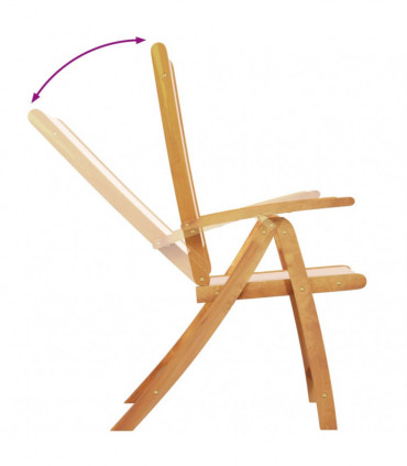 vidaXL Folding Garden Chairs 4 pcs Solid Wood Acacia and Textilene