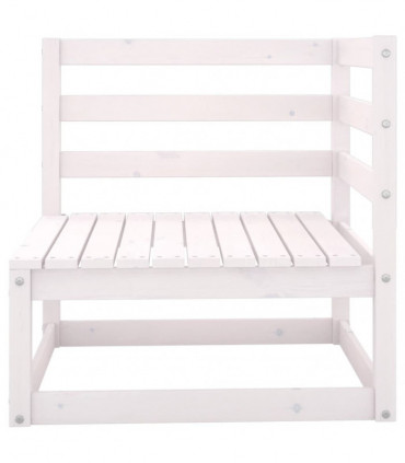 vidaXL Garden 4-Seater Sofa White Solid Pinewood