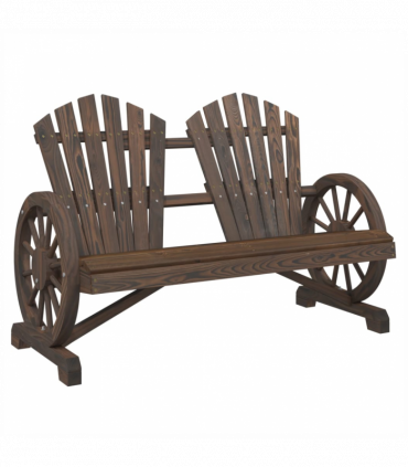 vidaXL Garden Adirondack Chair 2-Seater Solid Wood Fir