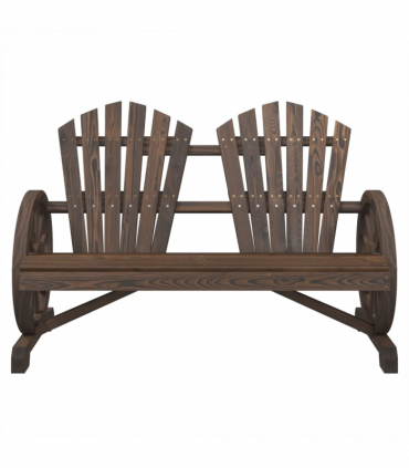 vidaXL Garden Adirondack Chair 2-Seater Solid Wood Fir