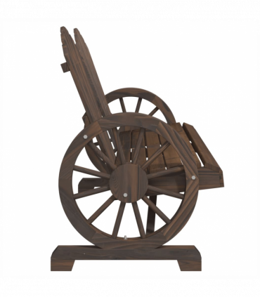 vidaXL Garden Adirondack Chair 2-Seater Solid Wood Fir