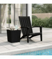 vidaXL Garden Adirondack Chair Black Polypropylene