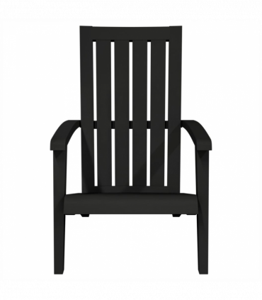 vidaXL Garden Adirondack Chair Black Polypropylene