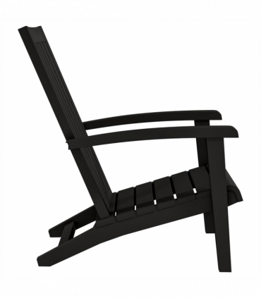 vidaXL Garden Adirondack Chair Black Polypropylene