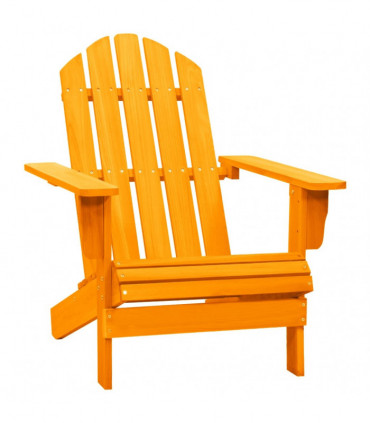 vidaXL Garden Adirondack Chair Solid Fir Wood Orange