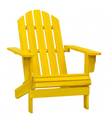 vidaXL Garden Adirondack Chair Solid Fir Wood Yellow