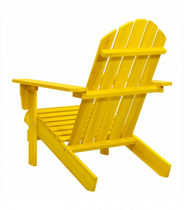 vidaXL Garden Adirondack Chair Solid Fir Wood Yellow