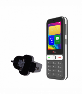 TTfone TT280  Simple 4G Dual SIM Bar Phone with Android, 2.8" Touchscreen, Keypad, 2MP Camera, USB-C - Easy to Use Unlocked Mobile (with Mains Charger)