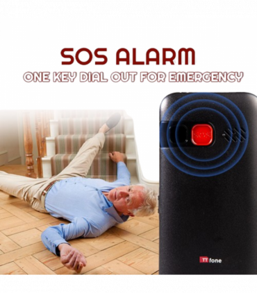 TTfone TT190 Big Button Basic Senior Unlocked Emergency Mobile Phone - Simple Cheapest Phone with Dock Charger and Giffgaff Sim Card