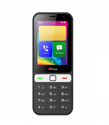 TTfone TT280  Simple 4G Dual SIM Bar Phone with Android, 2.8" Touchscreen, Keypad, 2MP Camera, USB-C - Easy to Use Unlocked Mobile (with USB Cable)