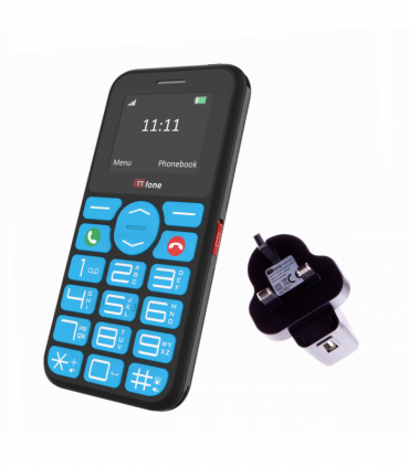 TTfone TT190 Big Button Basic Senior Unlocked Emergency Mobile Phone - Simple Cheapest Phone with Mains Charger and EE Sim Card