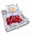 50th Birthday Cubic Zirconia Silver Bracelet & Gold Balloon Mini Gift Hamper