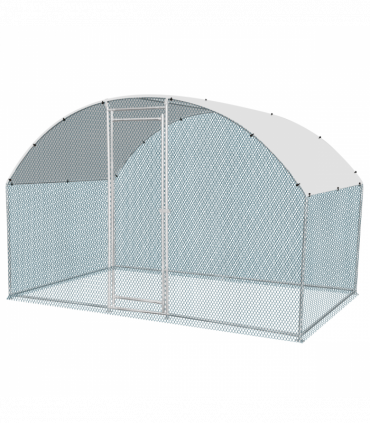 6.5 x 10 ft Large Metal Chicken Coop, Walk-in Poultry Cage Chicken Hen Run House with Waterproof Cover, Rabbits Cats Dogs Farm Pen for Outdoor Backyard Farm Garden