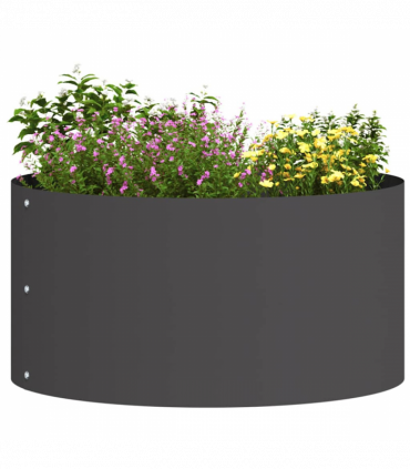 vidaXL Garden 5 pcs Black 40 x 40 x 20 cm Steel