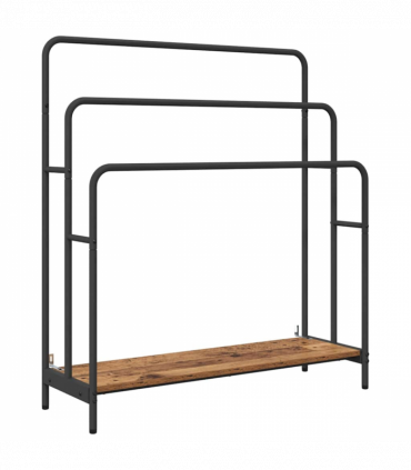 vidaXL Cloth Rack Old wood 90 x 30 x 100.5 cm Engineered wood