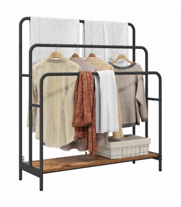 vidaXL Cloth Rack Old wood 90 x 30 x 100.5 cm Engineered wood