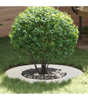 vidaXL Flat Tree Ring White Ø40 / 70 cm Steel